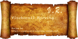 Viszkocsil Rozvita névjegykártya